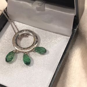 Necklace, clad agh with Swarovski crystal